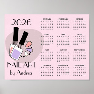 Conception de manucure d'art des ongles Affiche de