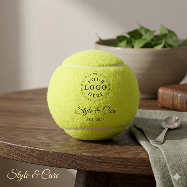 Conception de marque de balle de tennis établie av (Custom Text Established Tennis Ball Brand Design)