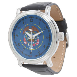 Conception de montre de drapeau d'état de l'Utah