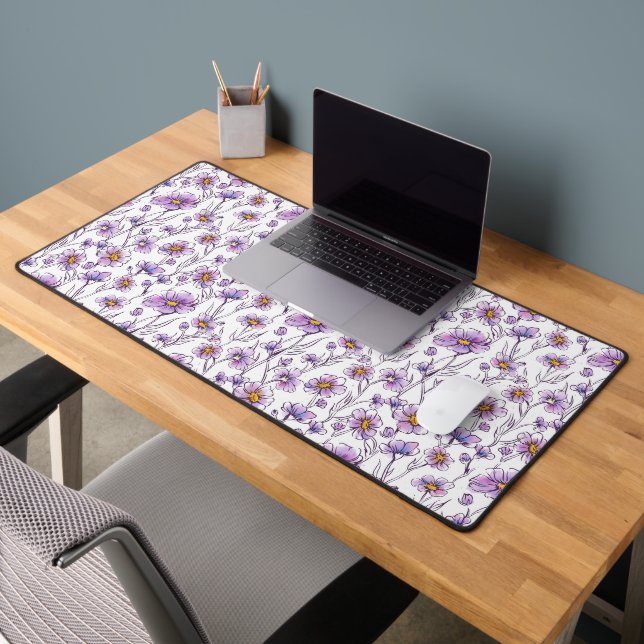 Conception de motif botanique de fleur sauvage vio (Bureau 2)