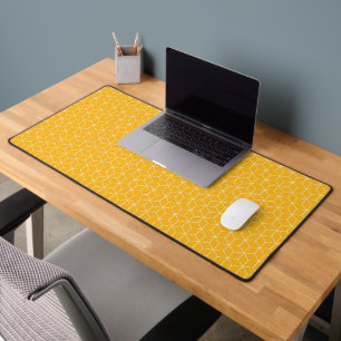 Conception de motif de cube hexagonal jaune vibran
