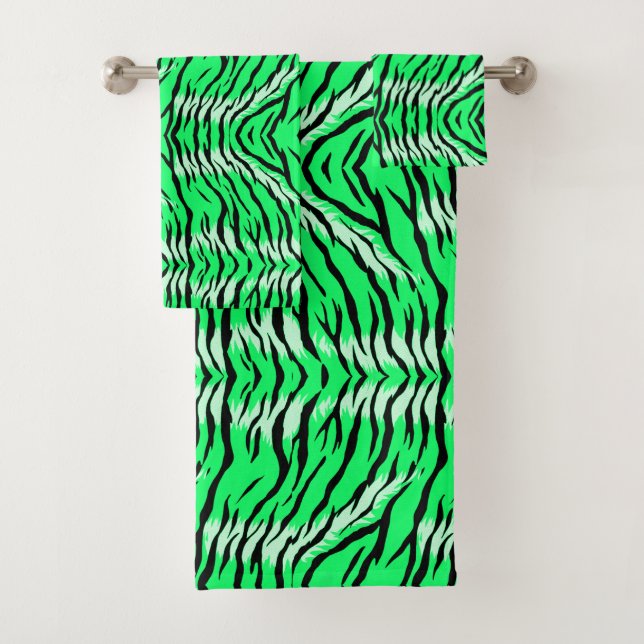 Conception de motif de peau d'animal Tigre vert  (En situation)