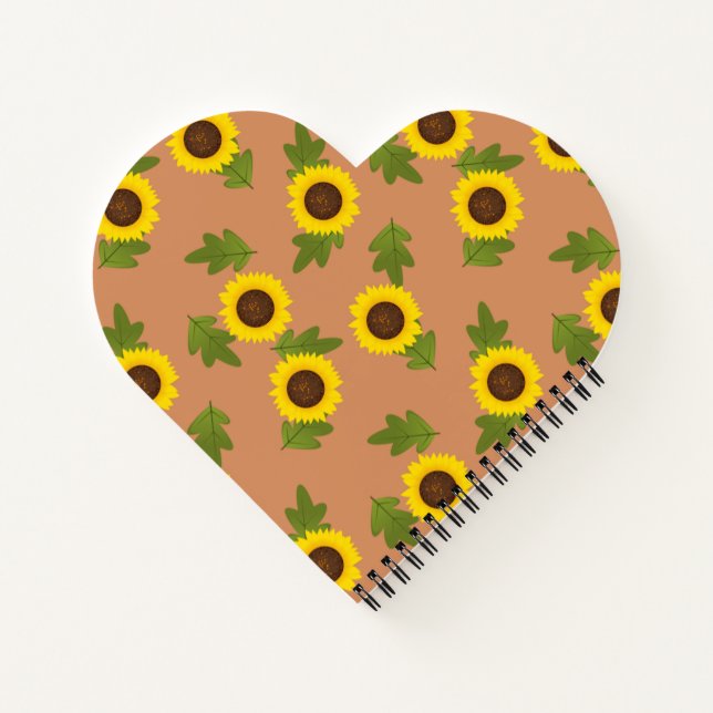 Conception de motif de tournesol – Cahier CuteSpir (Dos)