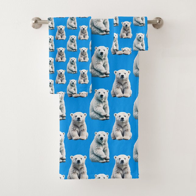 Conception de motif d'ours polaire bleu  (Créateur téléchargé)