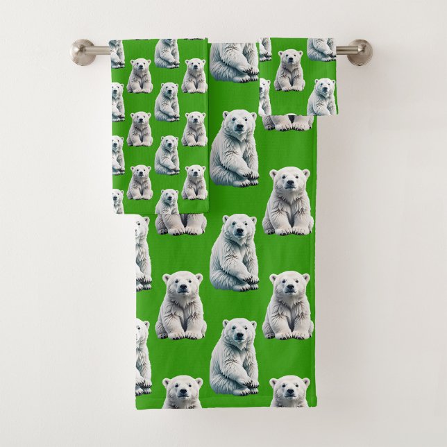 Conception de motif d'ours polaire vert  (Créateur téléchargé)