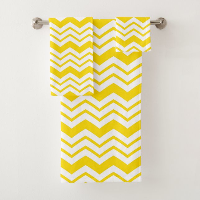 Conception de motif en chevron zigzag blanc jaune  (En situation)