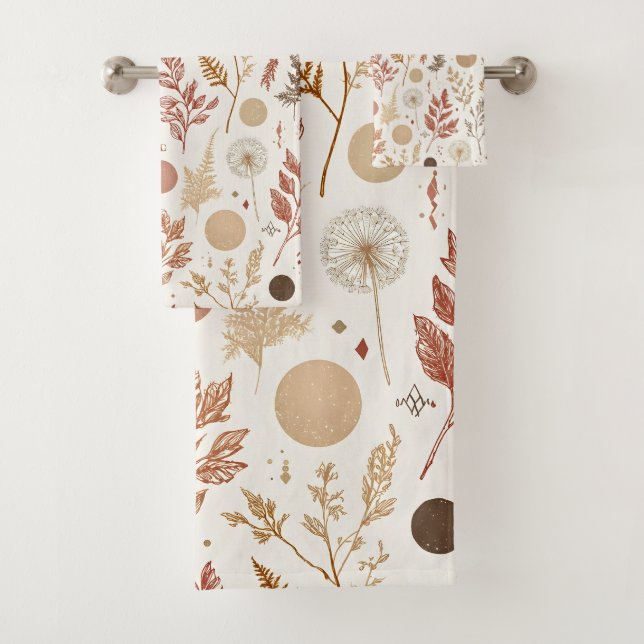 Conception de motif floral boho botanique 396 (En situation)