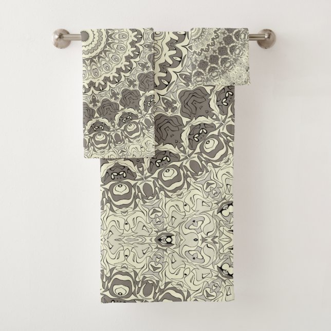Conception de motif mandala beige et taupe (En situation)