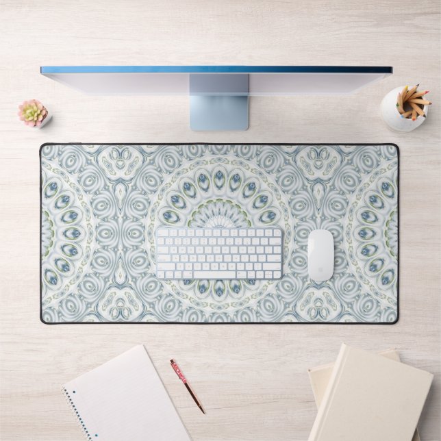 Conception de motif mandala bleu et vert serein (Bureau 1)