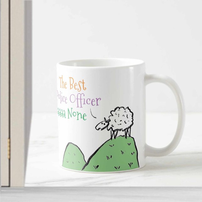 Conception de mouton pour un policier Café Mug (Créateur téléchargé)