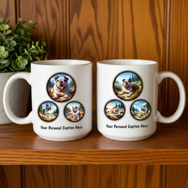 Conception de Mug de café Bulldog 6 images en angl (Créateur téléchargé)