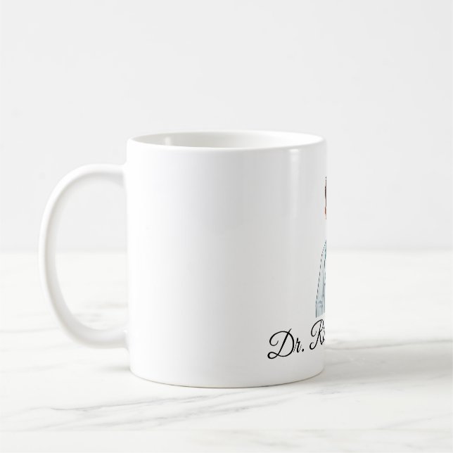 Conception de mug de cardiologue de dessin animé s (Gauche)