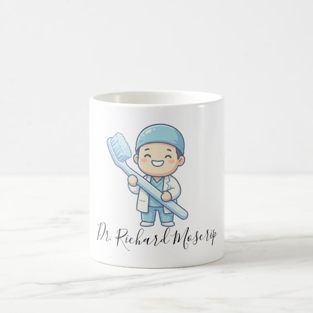 Conception de mug de dentiste de dessin animé mign (Centre)