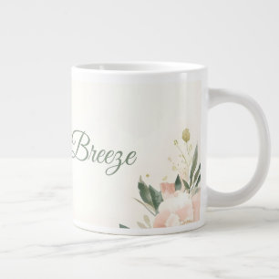 Conception de mug de mariage Blush & Breeze – Flor
