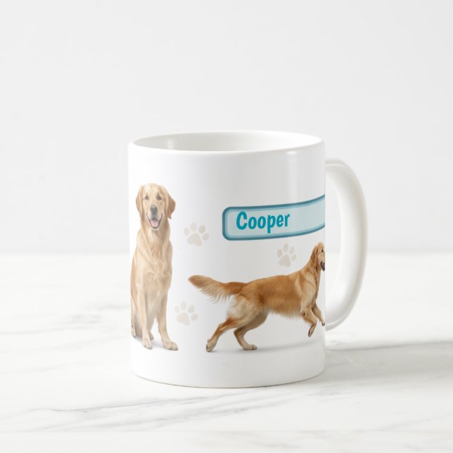 Conception de mug enveloppante Golden Retriever (Devant droit)