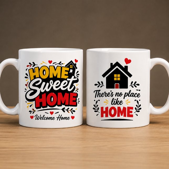 Conception de mug Il n'y a pas d'endroit comme la  (Créateur téléchargé)