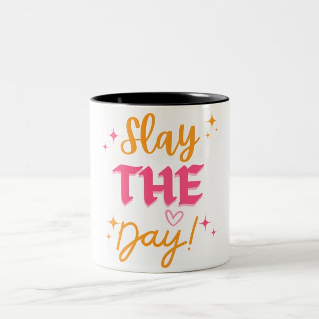 Conception de mug motivationnel pour défoncer la j (Centre)
