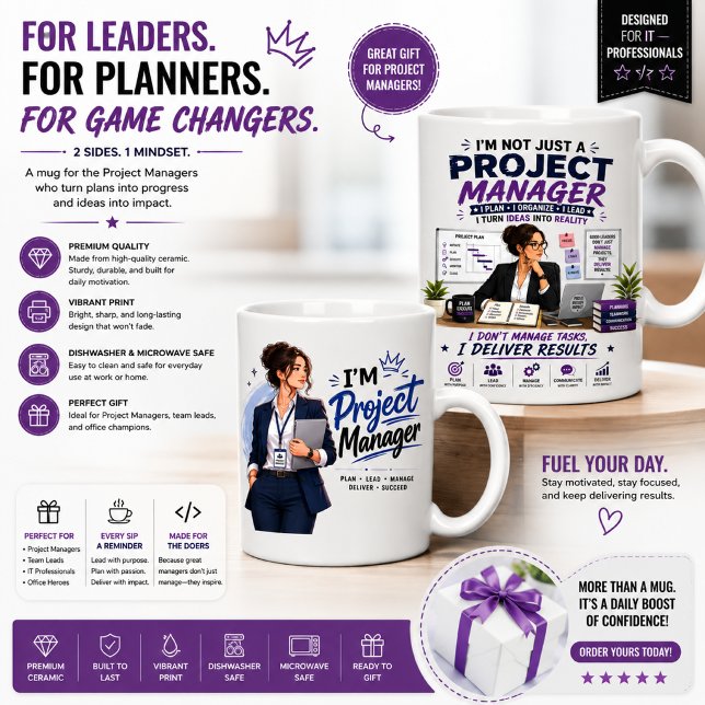 Conception de mug pour chef de projet (Créateur téléchargé)