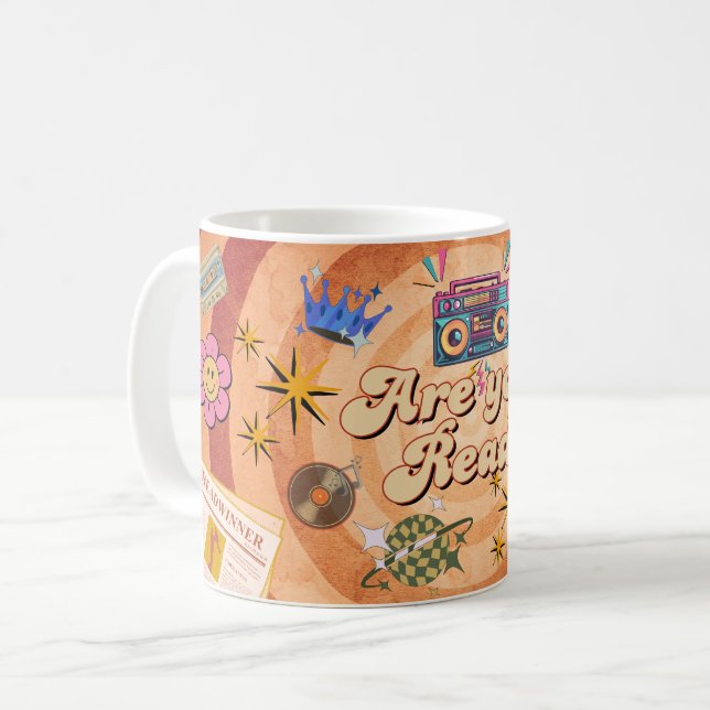 Conception de mug rétro « Êtes-vous prêts ? » avec (Devant gauche)