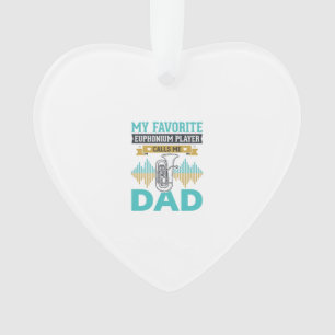 Conception de musique vintage de papa euphonium dr