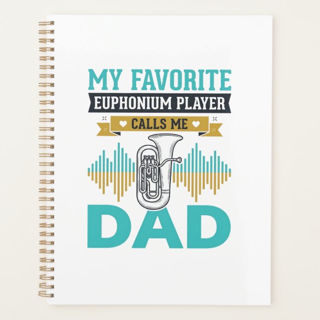 Conception de musique vintage de papa euphonium dr (Devant)