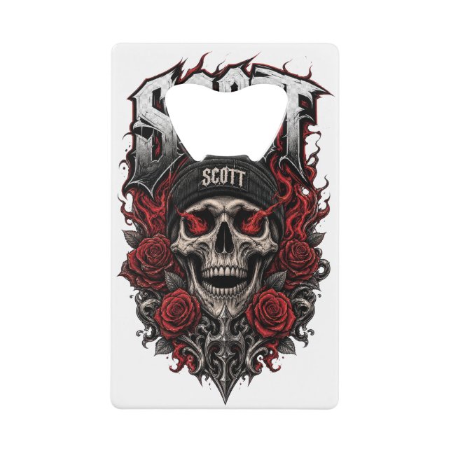 Conception de nom personnalisé Scott Gothic Skull (Devant)