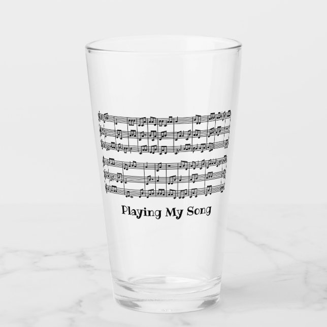 Conception de notes musicales Verre à boire (Devant)