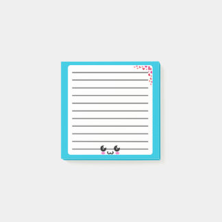 Conception de notes post-it Kawaii joueuse