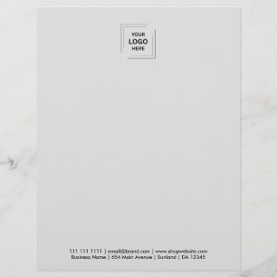 Conception de papier à en-tête d'entreprise gris