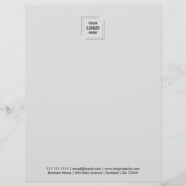Conception de papier à en-tête d'entreprise gris (Devant)