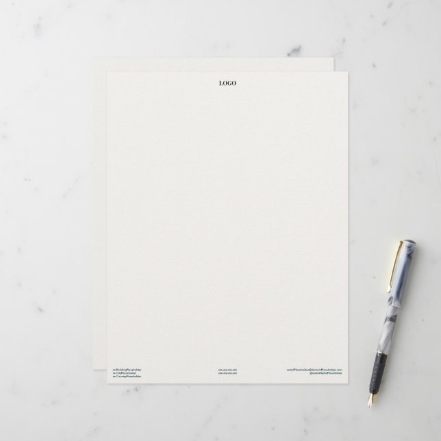 Conception de papier à en-tête premium minimal (Devant/Arrière en situation)