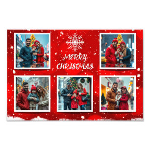 Conception de photo de famille de Noël moderne élé