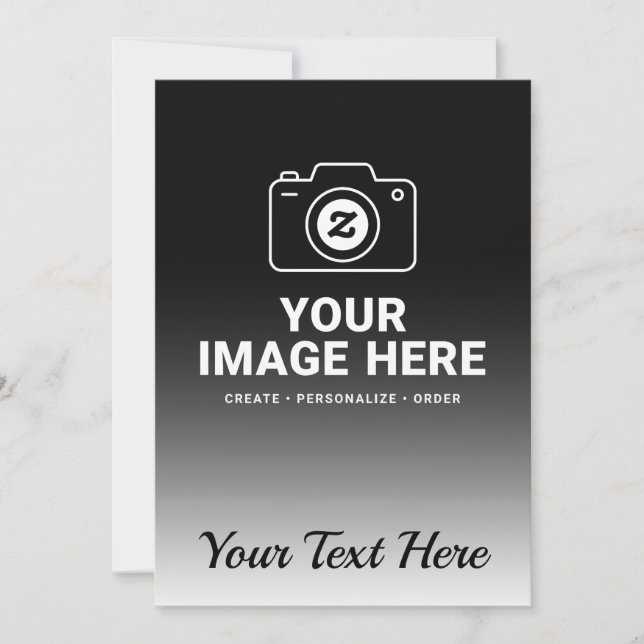 Conception de photo et de message personnalisé (Devant)