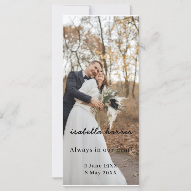 Conception de poème funéraire mémorial moderne (Devant)