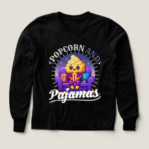 conception de pop-corn et de pyjamas pour filles