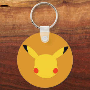 Conception de porte-clés rond au visage de Pikachu