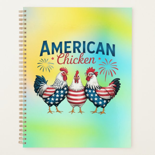 Conception de poulet américain patriotique du 4 ju (Devant)