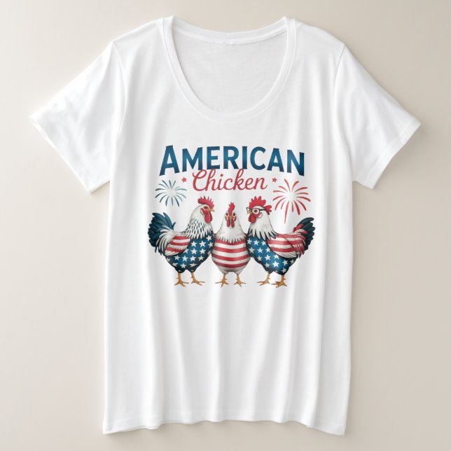 Conception de poulet américain patriotique du 4 ju (Design devant)