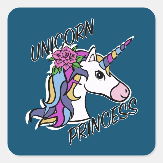 Conception de princesse licorne - Autocollants car (Devant)