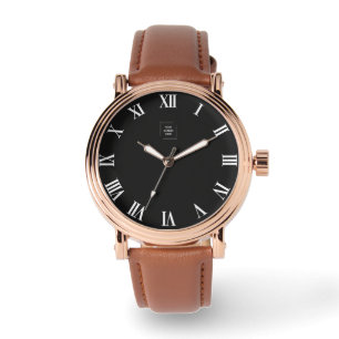 Conception de promo de montre noire minimaliste mo
