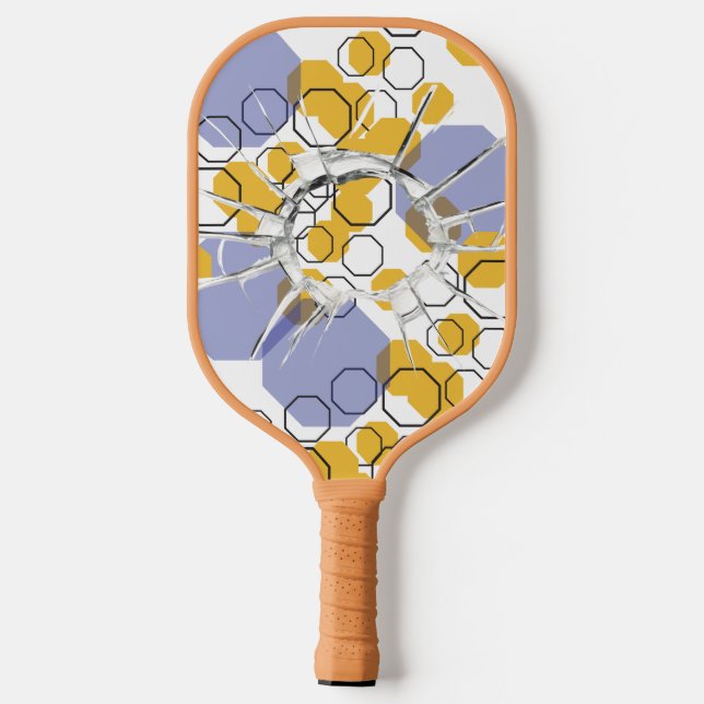 conception de raquette de pickleball amusante abst (Verso)