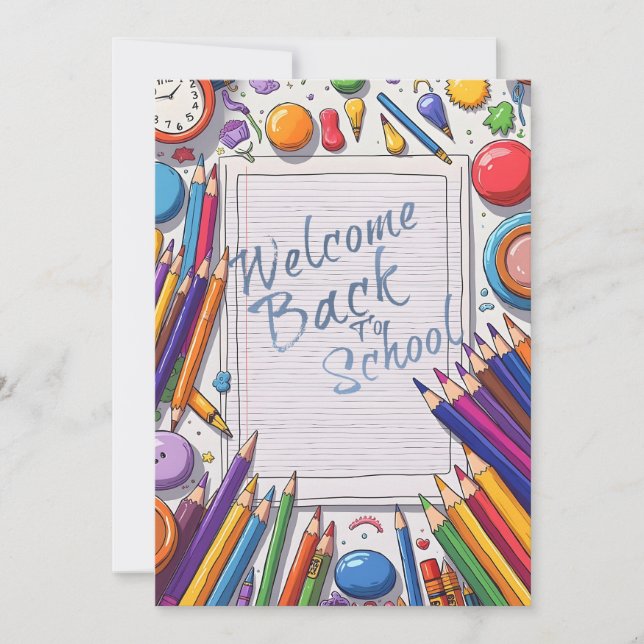Conception de retour à l'école colorée (Devant)