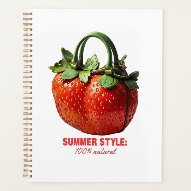 Conception de sac à main fraise - Été hyper-réalis (Devant)
