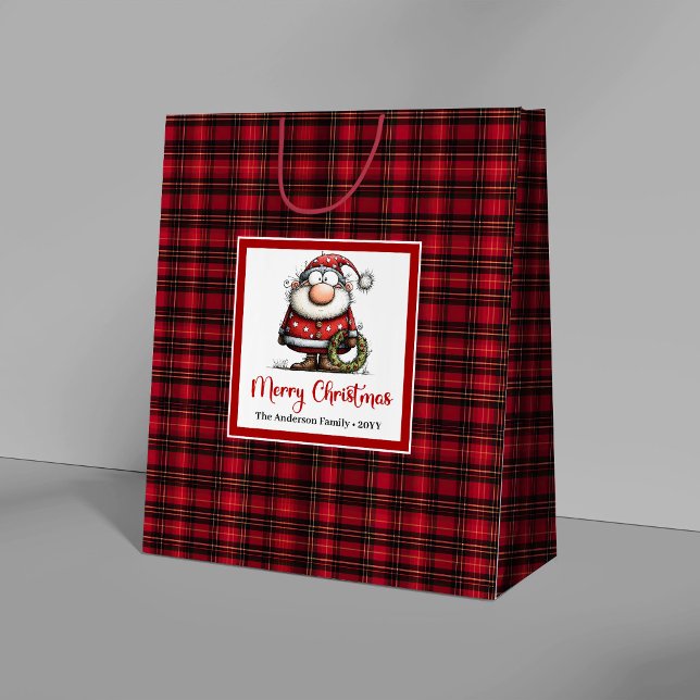 Conception de sac cadeau de Père Noël fantaisiste  (Sweet Christmas Whimsical Santa Gift Bag Design)