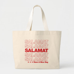 Conception de sac d'épicerie de "Merci" de Salama