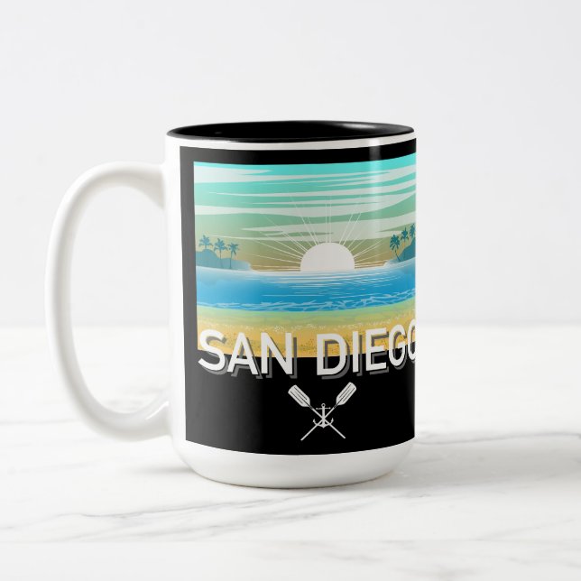 Conception de San Diego - Mug à deux tons (Gauche)