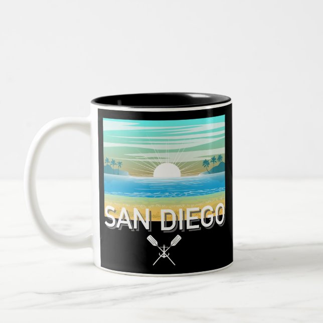 Conception de San Diego - Mug à deux tons (Gauche)