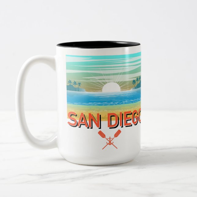 Conception de San Diego - Mug à deux tons (Gauche)