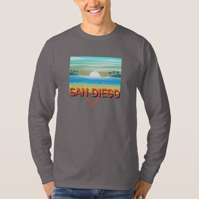 Conception de San Diego - T-Shirt à manches longue (Devant)