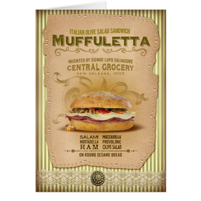 Conception de sandwich à Muffuletta de collection (Devant)
